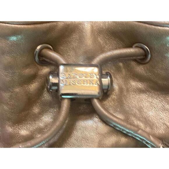 Badgley Mischka Metallic Bucket Bag with Tassel - Picture 6 of 10